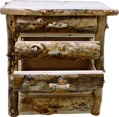Aspen Grizzly 5 drawer chest (half log)